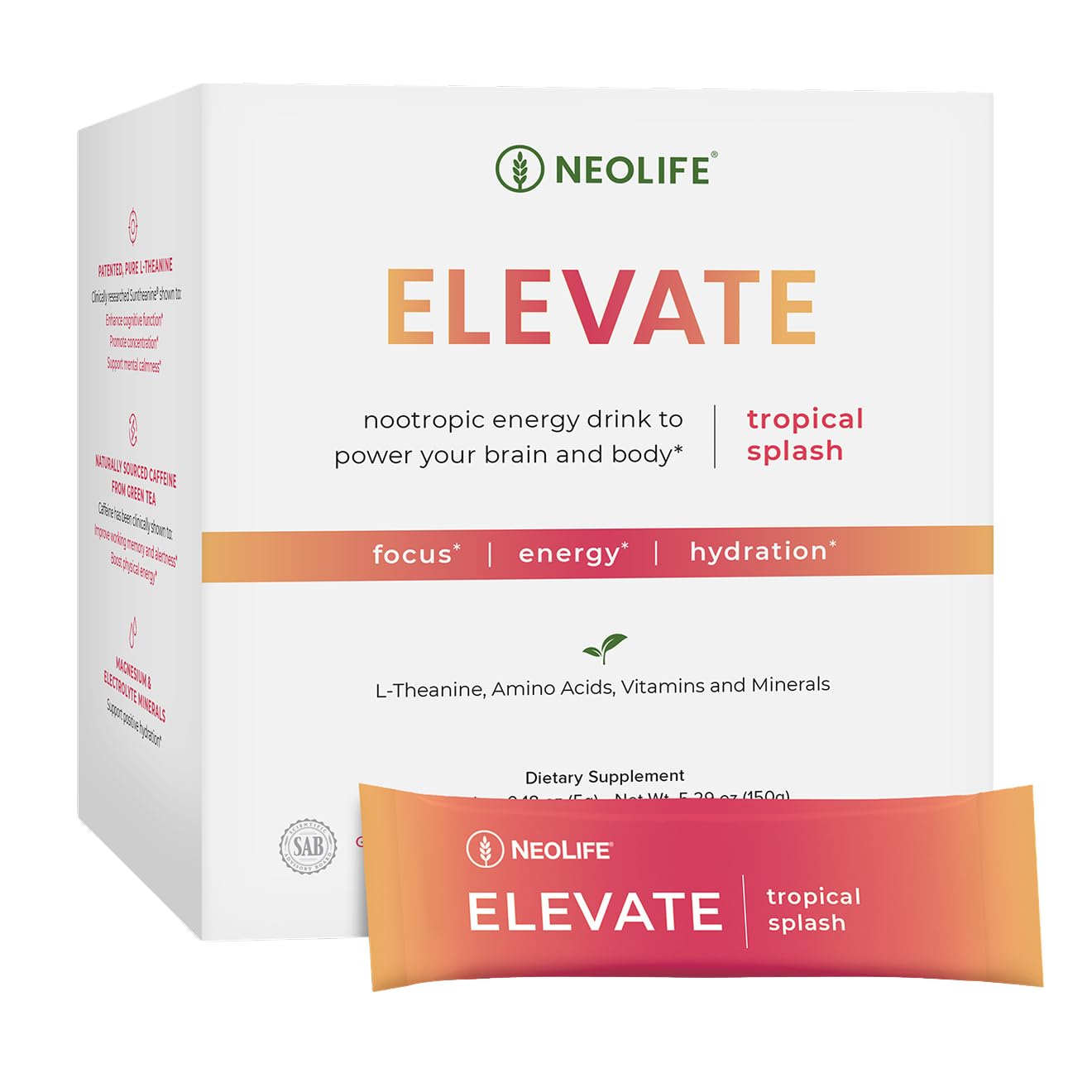Amazon.com: NeoLife - Elevate Drink Mix - Brain & Energy Formula